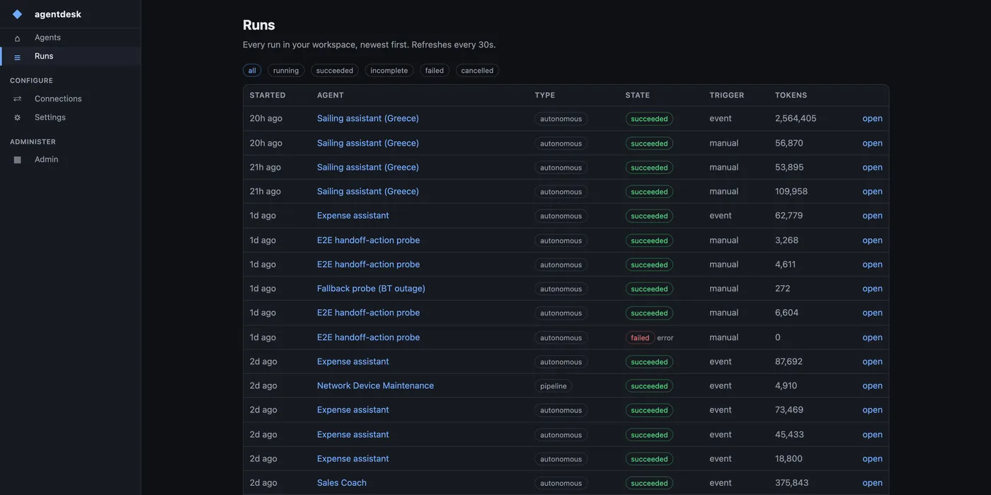 agentdesk — agents people build themselves