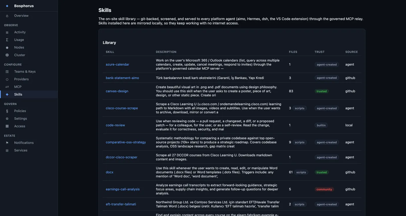 Skills — /skills